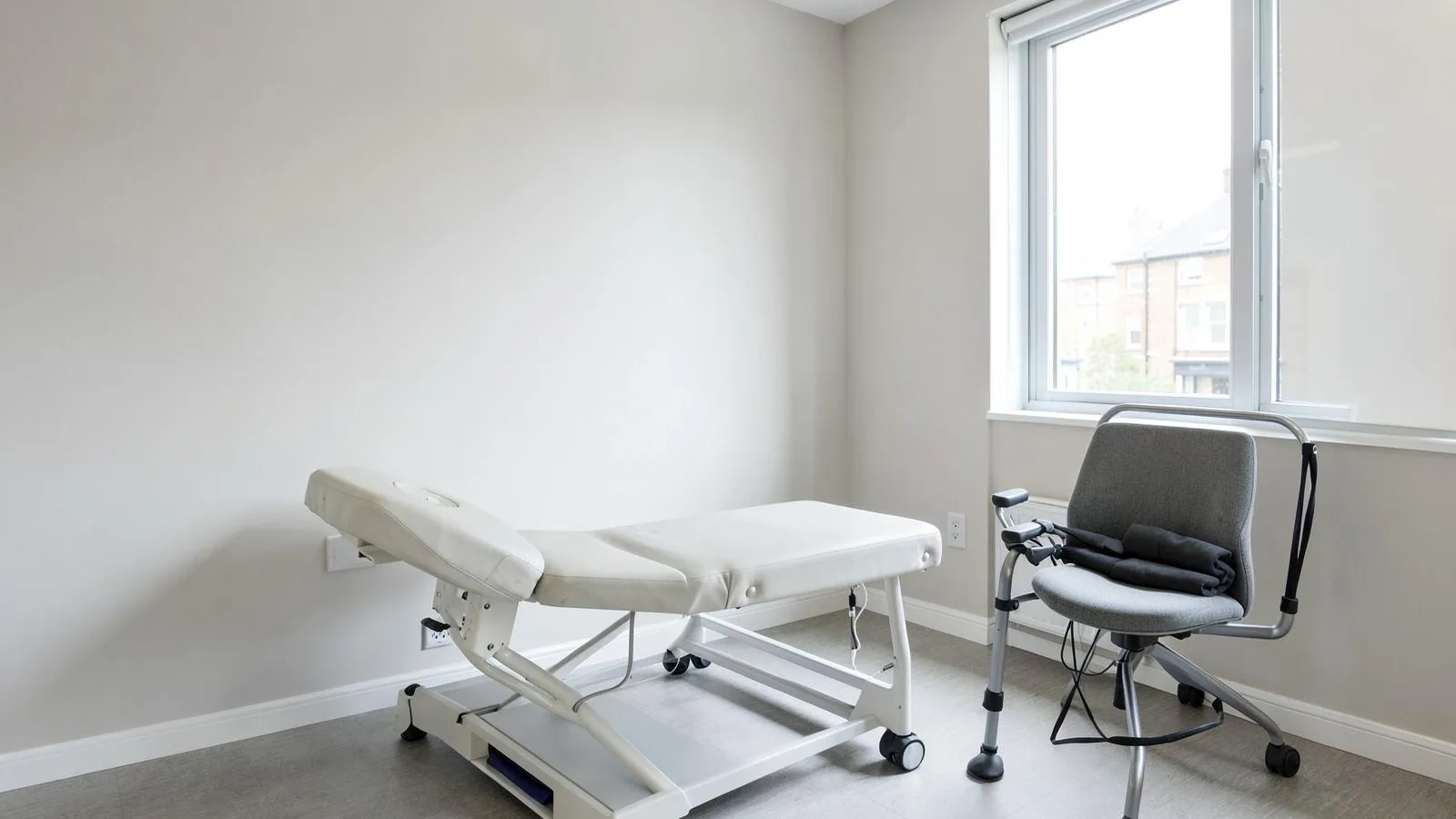 Treatment room for chronic pain care at London Natural Health Centre, Holborn